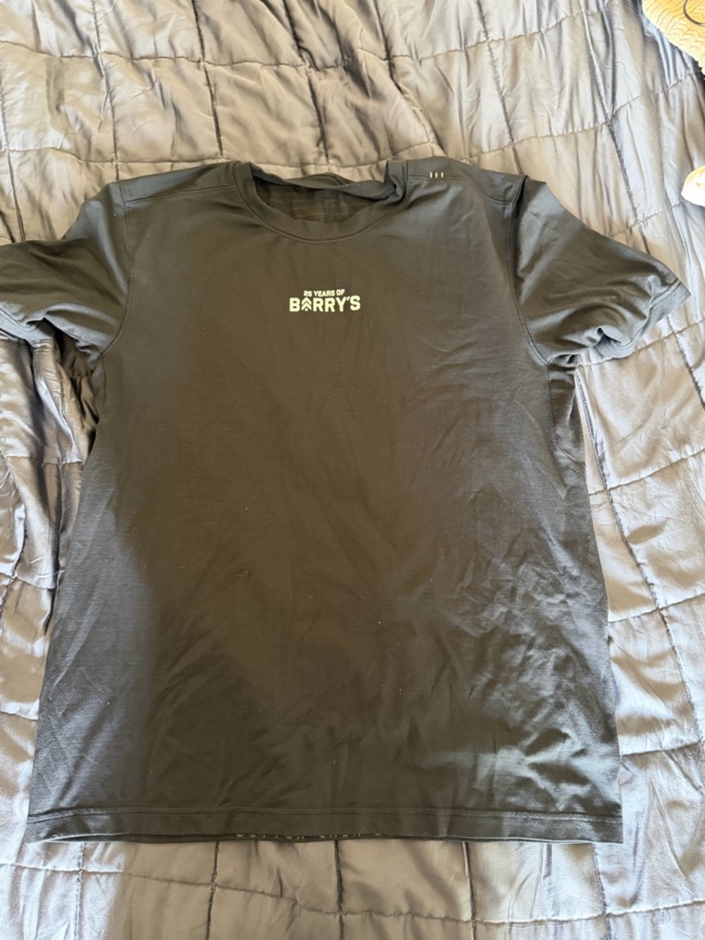 lululemon athletica Black Men's Crewneck Tee with Barry's Logo